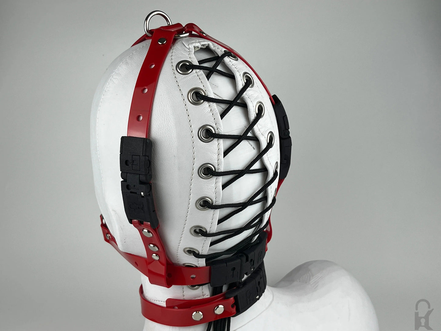 PVC Kopfharness mit Ball Knebel - AllAboutGag Edition Kink-Lock