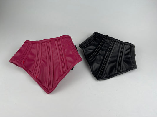Halskorsett mit Kink-Lock Schnellverschluss (kurz, schwarz, pink)