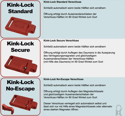 Silikon Ringknebel mit Kink-Lock Schnellverschluss, schwarz ComfortableRestraint